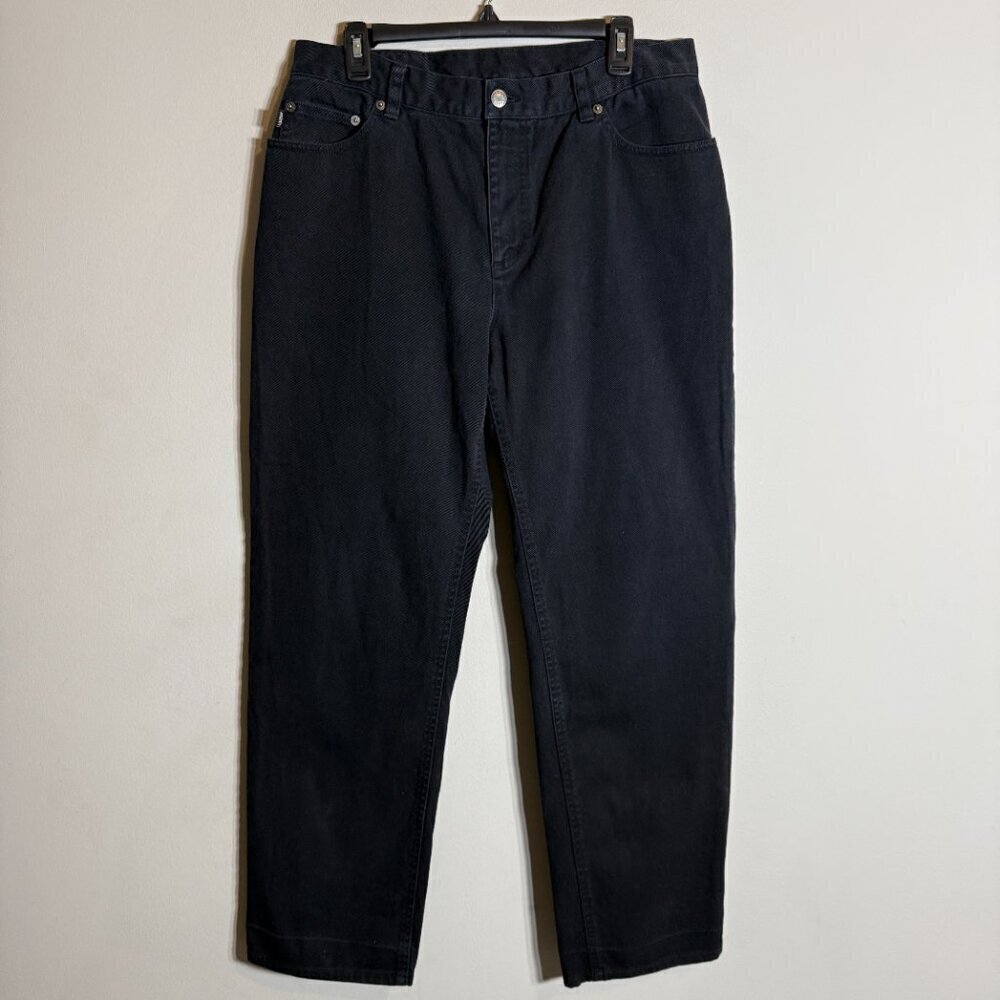 NWOT Lauren Jeans Co. Ralph Lauren Straight Leg Denim Jeans Women's 14 Black - Picture 4 of 13